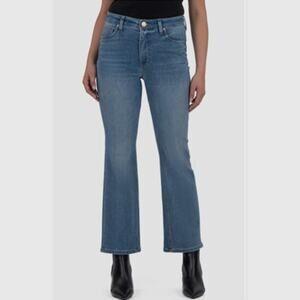 Kut From The Kloth Kelsey Fab Ab Ankle Flare Jeans Size: 6 Medium wash